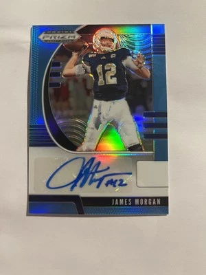 2020 Prizm Draft Picks Rookies Carolina Blue /30 James Morgan Rookie Auto RC - Image 1 of 2