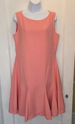 Vestido Chadwick's of Boston Rosa Forrado Sin Mangas Línea A con Fondo Acampanado Talla 12 Foto 1 de 4