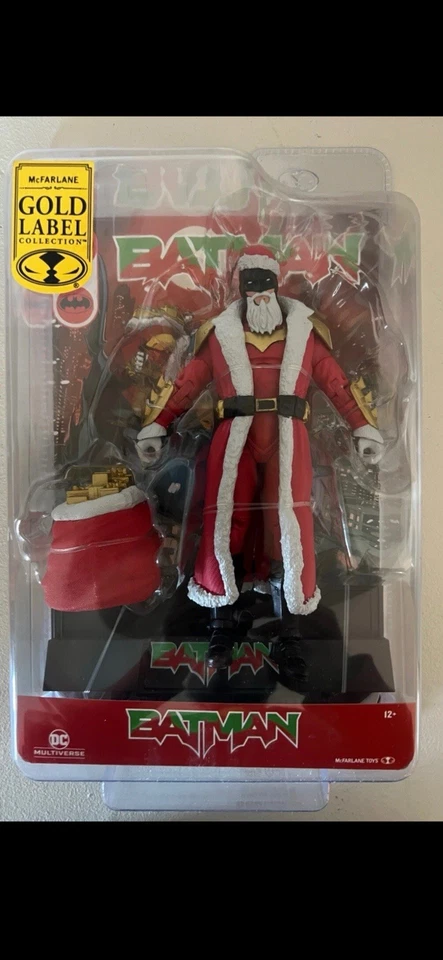 DC Multiverse Batman As Santa Red Outfit Gold Label Collection McFarlane NEW - Image 1 of 1