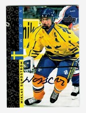 1995-96 Upper Deck Be A Player Niklas Sundstrom #S177 World Class Autograph Auto