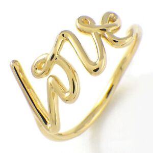 Tiffany & Co. Ring Paloma's Graffiti Love Small Signature 750 Yellow Gold US7.5