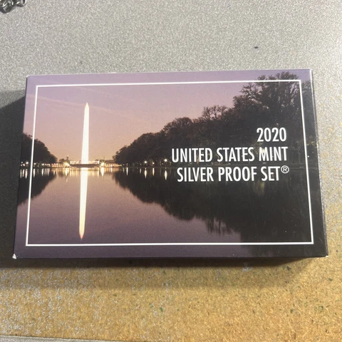 2020 SILVER PROOF SET complete with box and COA. Free Shipping Cover