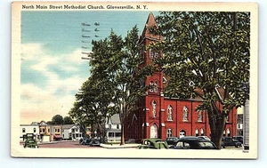 Postcard 1948 New York North Main Street Methodist Church Gloversville, N.Y. - Picture 1 of 3