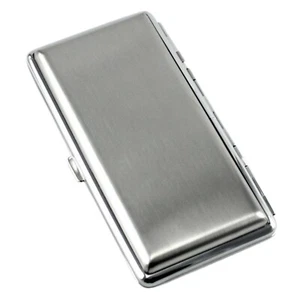 TSS Silver Cigarette Case for 120's - Double Sided - Durable Metal - Holds 16 - Picture 1 of 4