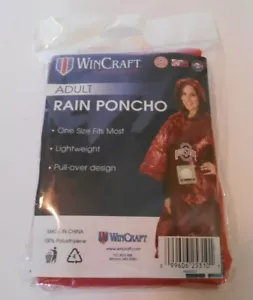Wincraft Ohio State Regenponcho für Erwachsene NEU leichter Pullover OSU Buckeyes - Bild 1 von 2