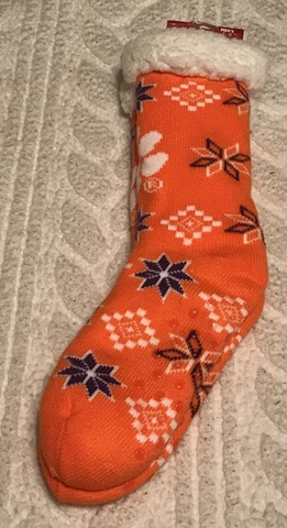 Clemson Tigers Footy Slippers non skid Mens 5-9 Womens 6-10 FOCO Orange NCAA NWT Cover