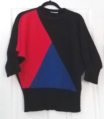 Womens Vintage Passport Angora Lambswool Blend Jumper Size S-M Equivalent - Bild 1 von 4