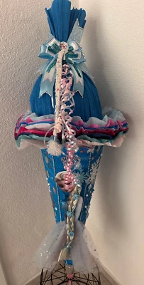 Schultüte Zuckertüte Elsa personalisierter Schlüsselanhänger ABC Rechenkette - Bild 1 von 4