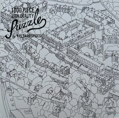 1000 Piece Jigsaw Puzzle 'CITY SKETCH' - 68 X 48cm ~ Complete - Image 1 of 4