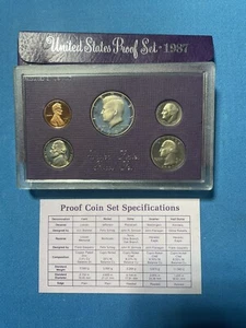 1987 s United States Mint Proof Set w/Box And COA - Picture 1 of 1
