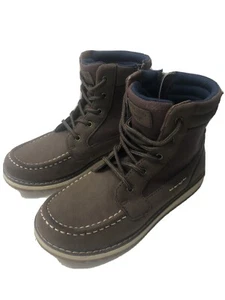 Highland Creek Little Boys Shoes Size  (03) M Choc Brown Lace Up And Zip EUC - Picture 1 of 12
