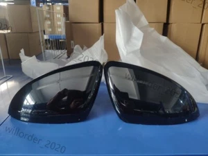 Glossy Black For VW Golf MK7 MK7.5 GTI GTD R 2014-19 Side Wing Mirror Caps Cover - Picture 1 of 10