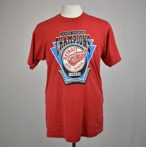 Vintage Detroit Red Wings 1988-89 NHL Champions T-shirt U1973 Cover