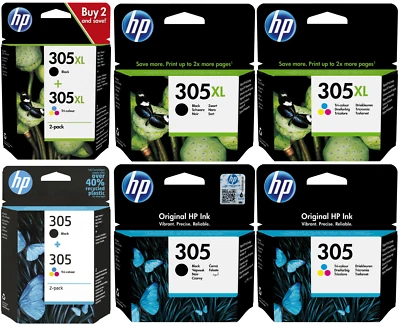 Original HP 305 Tinte Patronen Multipack SET HP305XL Druckerpatrone DeskJet OVP - Bild 1 von 4
