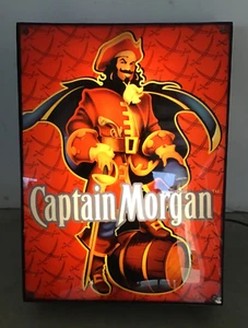 CAPTAIN MORGAN FLORECENT SIGN - 13-1/2" X 18-1/2" SQUARE BAR SIGN - Picture 1 of 5