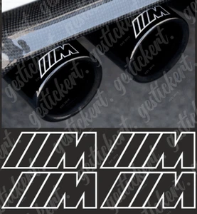 4x Auspuff Aufkleber für BMW Tuning Sticker Decal M Performance M3 M4 M5 Exhaust - Bild 1 von 1