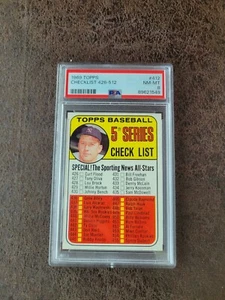 1969 Topps Baseball Mickey Mantle Checklist #412 - PSA 8 - New York Yankees - Picture 1 of 5