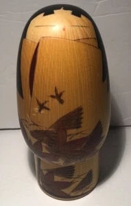 "Arte japonés raro de madera vintage de Sosaku Kokeshi hecho por Sato Suigai (1920) 7,5""" - Imagen 1 de 9