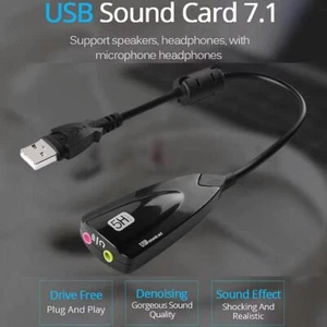 Usb Adapter Cable External USB Audio Sound Card Adapter Channel Virtual вα R7R3 - Picture 1 of 6