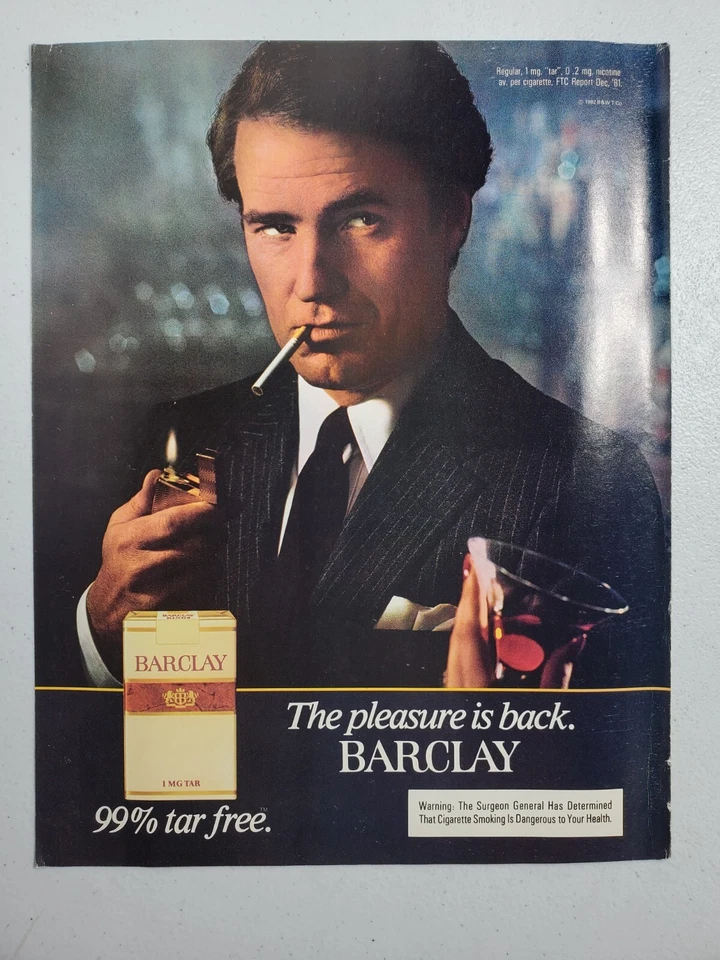 Anuncio de revista de cigarrillos Barclay vintage Foto 1 de 1