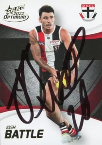 Signed 2022 St Kilda Saints AFL Select Optimum Card - Josh Battle - Picture 1 of 3