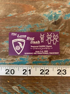1995 SCCA SEBRING RACEWAY DASH PLAQUE THE LOVE BUG DASH SARRC RACING PORSCHE BMW - Foto 1 di 1