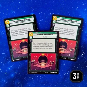 JUEGO (x3) Táctica de bombardeo abrumadora #092 Star Wars ilimitado SWU SOR - Imagen 1 de 2