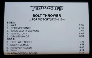 Bolt Thrower "...For Victory (Mosh 120)" 1994 promo cassette (Earache) - Picture 1 of 4
