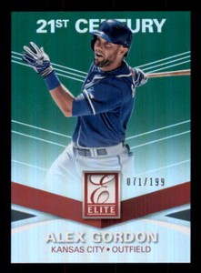 2015 Panini Elite #106 Alex Gordon 21st Century Green NR-MT