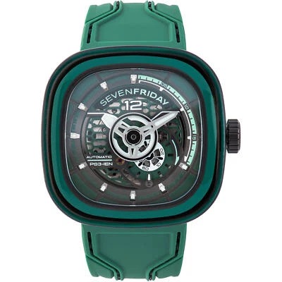 SevenFriday Men's Watch PS Series CCG Automatic Green Silicone Strap PS3-05 - Image 1 of 3