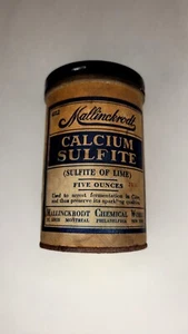 Vintage Antique Mallinckredt Calcium Sulfite Pharmaceutical Medical Apothecary - Picture 1 of 7