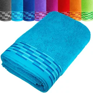 Badetuch XXL Strandhandtuch 100 % Baumwolle groß Duschhandtuch Frottee 80x200 cm - Bild 1 von 71