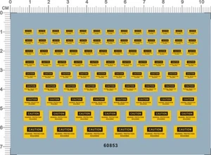 Kit de modelo de marcas amarilla de diferente escala etiqueta de advertencia precaución calcomanía tobogán de agua - Imagen 1 de 1