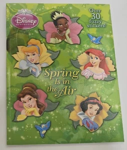 Disney Princess Spring Is In The Air Coloring Book w/Over 30 Fuzzy Stickers - Picture 1 of 1
