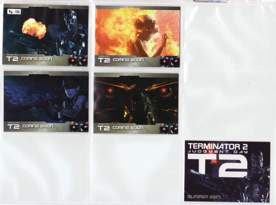 TERMINATOR 2, JUDGEMENT DAY, 4 CARD LIMITED EDITION PROMO SET - UNSTOPPABLE CARD - Bild 1 von 2