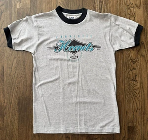Vintage 90's NBA Charlotte Hornets Gray T-Shirt Size Large Lee Sport Made in USA - Picture 1 of 12