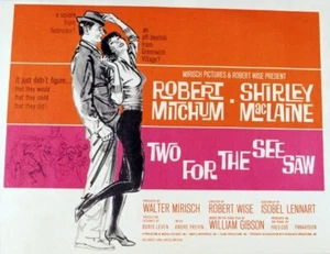 Historic Two For The Seesaw 1962 Movie Advertising Postcard - Picture 1 of 2