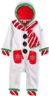 TIPSY ELVES Youth SIZE X-SMALL Snowman Jumpsuit Holiday Bright White Kid’s, EUC - Image 1 of 4
