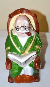 Vintage LEFTON Grandpa In Rocking Chair "Retirement Fund" Piggy Bank 6” Tall - Picture 1 of 8