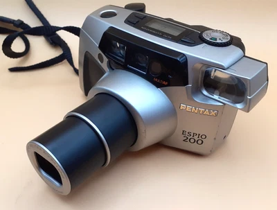 Pentax Espio 200 Camera 48-200mm ZOOM Lens + Strap & Case + NEW BATTERY - Image 1 of 4