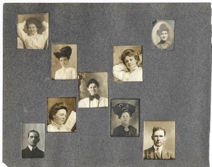 9 Vintage Old 1905 Photos of Edwardian Woman Women Gibson Girls Hair Hats & Men - Picture 1 of 3