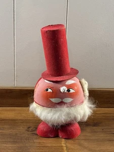 Contenedor de dulces de Papá Noel de papel maché vintage Alemania Occidental - Imagen 1 de 7