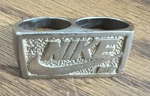 Double Finger Ring Nike Air Men’s Ring Gold Plated Unsure Of Ring Size - Picture 1 of 6