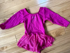 JACQUES MORET Bright Pink Skirted Dance Leotard Sz Small Girl (6-6X) - Picture 1 of 4