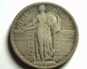 1917-S TYPE 1 STANDING LIBERTY QUARTER VERY FINE VF NICE ORIGINAL COIN BOBS COIN - Picture 1 of 2