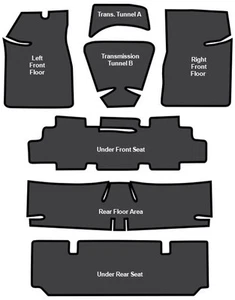 1968-1972 Pontiac GTO EVA Sound Deadener 7pc - Picture 1 of 1