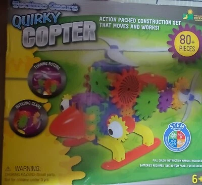Techno Gears Quirky Copter 2 Action Packed  Construction Building Set 80+ Pieces - Image 1 of 2