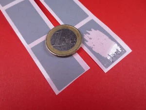 100 Rubbel Etiketten grau 32x18mm - Picture 1 of 3