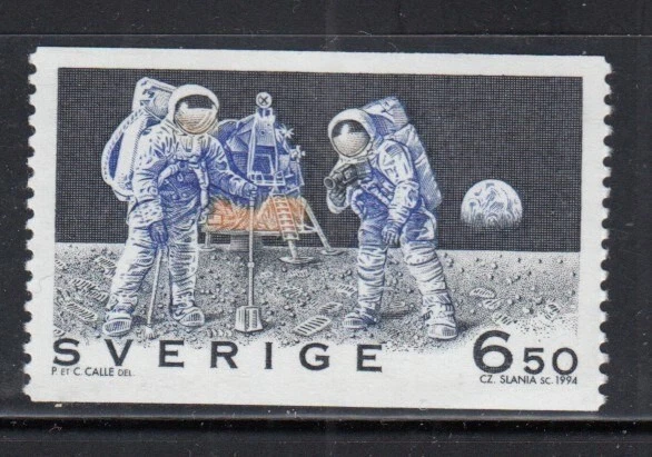 SWEDEN 25th Anniversary of First Man on the Moon MNH stamp - Image 1 of 1