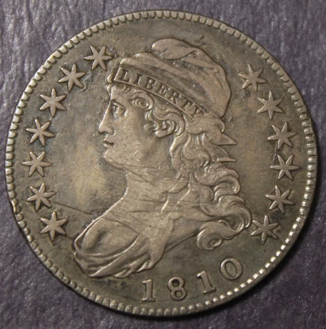 1810 Bust Half XF Obverse Scratches...................Lot 8506 Cover